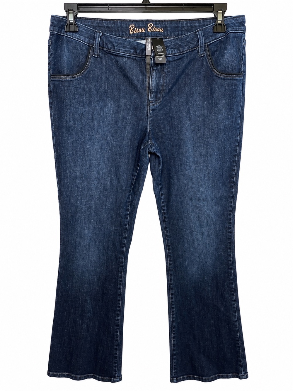 Bisou Bisou Women’s Size 14 Dark Wash Bootcut Jeans Stretch Denim 32” Inseam